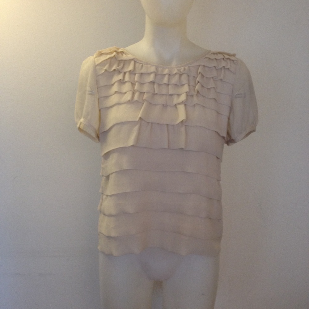 Light Beige ruffle tops